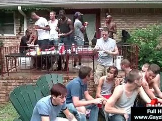 Young guys get covered in loads of hot cum - Bukkake Boys 30