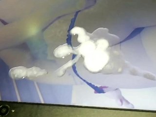 Semen on liza del sierra's pussy ass and boobs